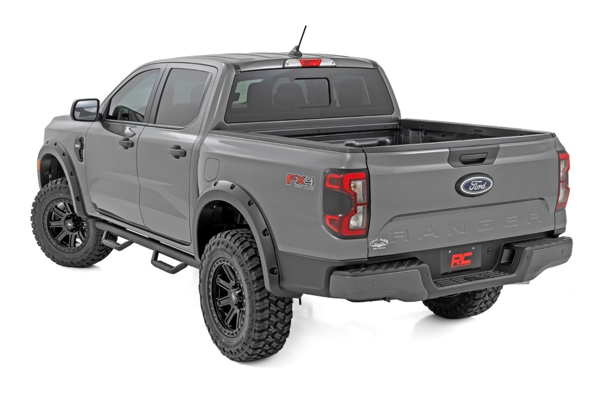 Ford Ranger Fender Flares - Rough Country - Pocket - Carbonized Gray - '24-'25